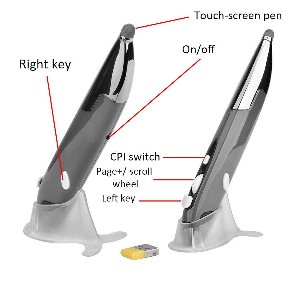 Handwriting Second-generation Pen-shaped Flying Squirrel Mouse Pen Wireless Gaming Optical Pen - iztia