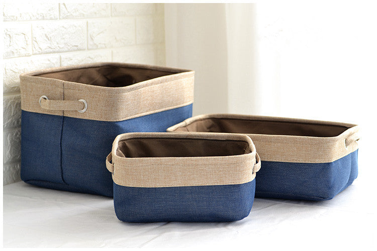 Nordic Fabric Storage Box Without Cover Imitation Cotton And Linen Folding Storage Box - iztia