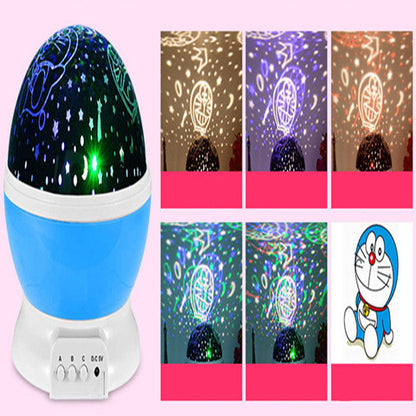 LED Projector Light USB Starry Sky Night Light Rotating Bedside Table Lamp For Kids Home Decoration Desk Light Atmosphere - iztia