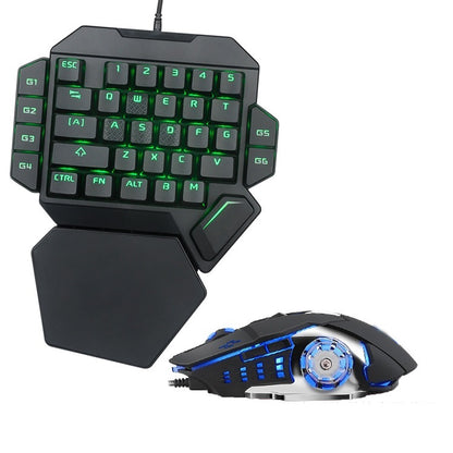 Eat Chicken One-handed Mechanical Keyboard Throne Left-handed Small Keyboard Mobile Game External Ebay Amazon Keyboard - iztia