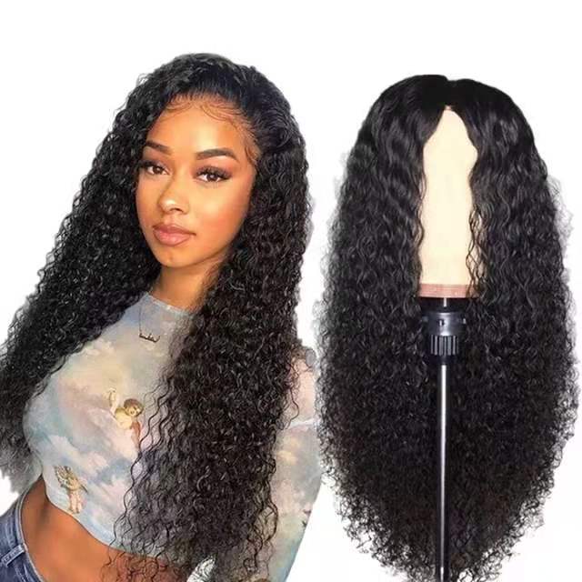 Front Lace Chemical Fiber Long Curly Hair European And American Wig Headgear - iztia