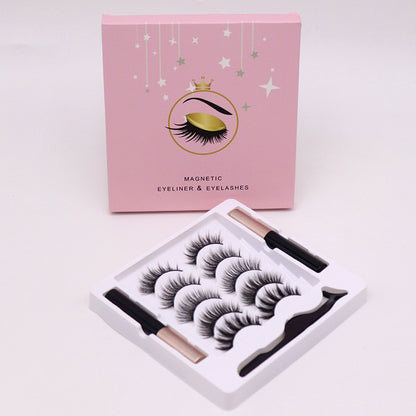 Magnetic Eyelashes Eyeliner Set Long Lasting False Mink Waterproof Eye Lashes Extension Reusable Beauty Makeup Tool - iztia