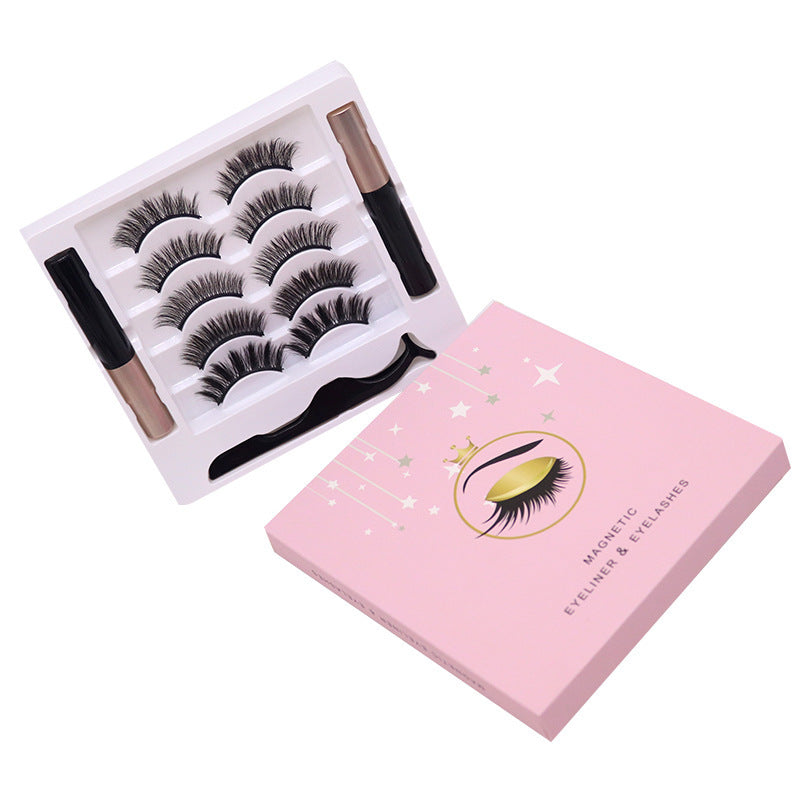 Magnetic Eyelashes Eyeliner Set Long Lasting False Mink Waterproof Eye Lashes Extension Reusable Beauty Makeup Tool - iztia