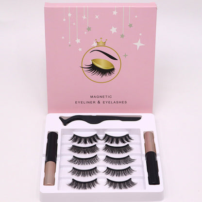 Magnetic Eyelashes Eyeliner Set Long Lasting False Mink Waterproof Eye Lashes Extension Reusable Beauty Makeup Tool - iztia