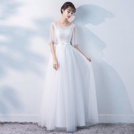 Banquet Evening Dress Female Spring New Fashion Annual Meeting Host Dress Chorus Performance Long Dress - iztia