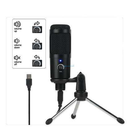 Microphone Computer Game Voice Microphone Live Recording Condenser Microphone - iztia