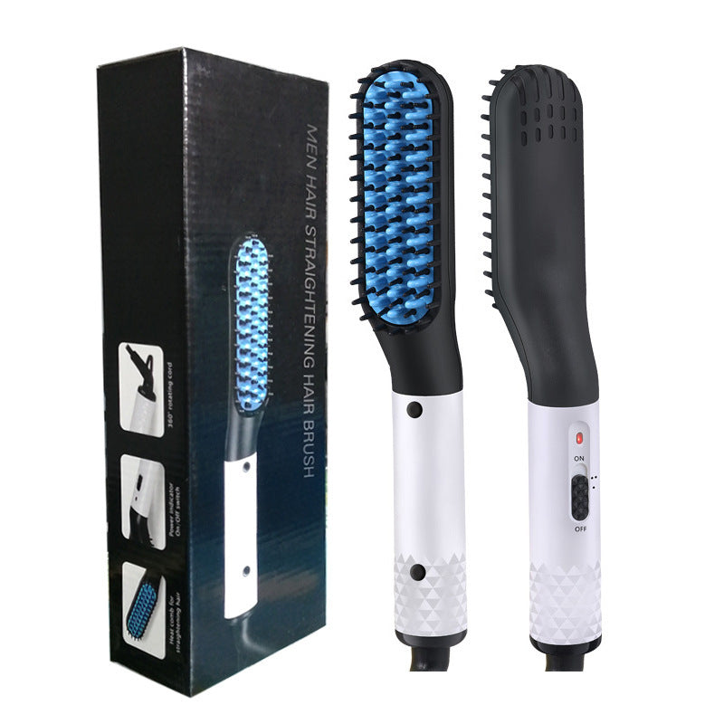 Multifunctional Hair Straightener Hair Comb Brush Men Beard Straightener Straightening - iztia