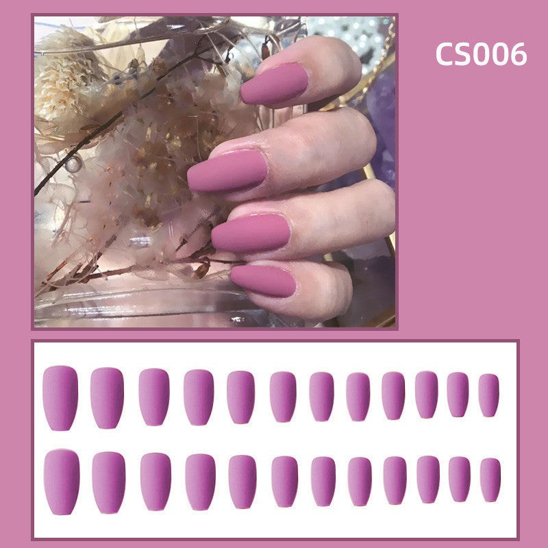 Fake Nails Wear Nails Autumn And Winter Frosted Personality Waterproof Ballet Nails - iztia