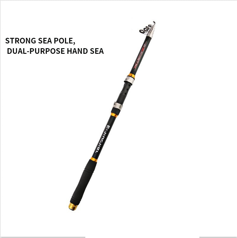 2.1M -3.6M Carp Fishing Rod Feeder Hard FRP Carbon Fiber Telescopic Fishing Rod Fishing Pole - iztia