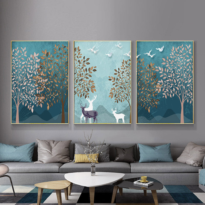 Nordic Modern Forest Landscape Living Room Wall Painting Canvas Painting - iztia