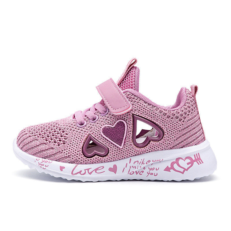 Casual Shoes Light Mesh Sneakers Kids Summer Children Fashion Tenis Cute Sport Cartoon Female Running Sock Footwear - iztia