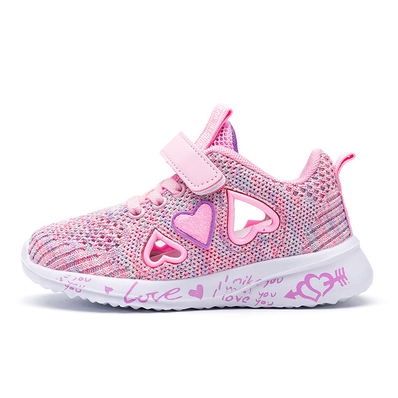 Casual Shoes Light Mesh Sneakers Kids Summer Children Fashion Tenis Cute Sport Cartoon Female Running Sock Footwear - iztia