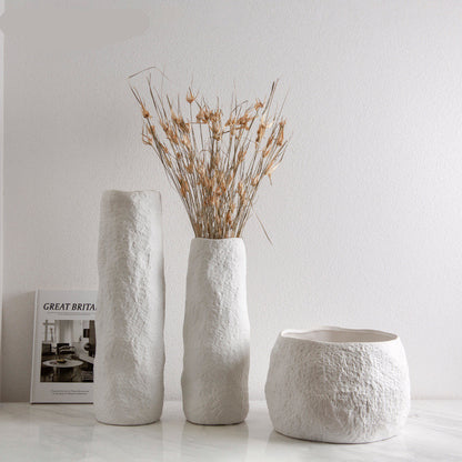 Simple Nordic Handmade Ceramic Creative Natural Vase - iztia