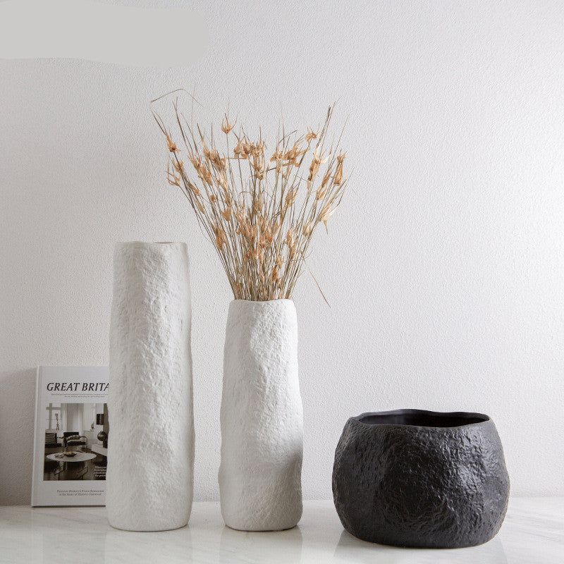 Simple Nordic Handmade Ceramic Creative Natural Vase - iztia