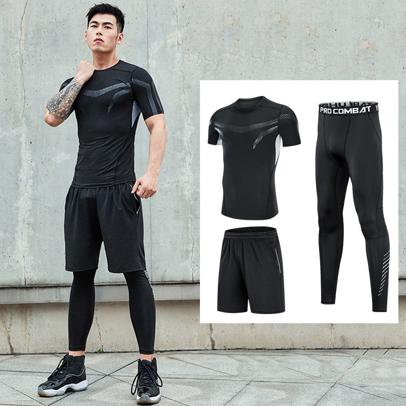 Men'S Fitness Clothing Running Sports Quick-Drying Clothing Training Clothing - iztia