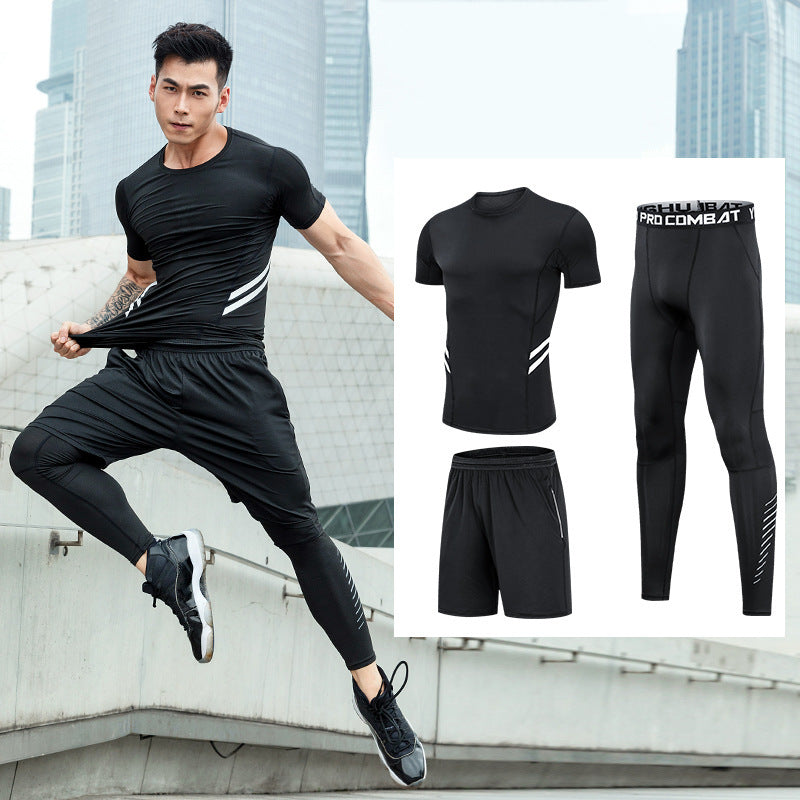 Men'S Fitness Clothing Running Sports Quick-Drying Clothing Training Clothing - iztia