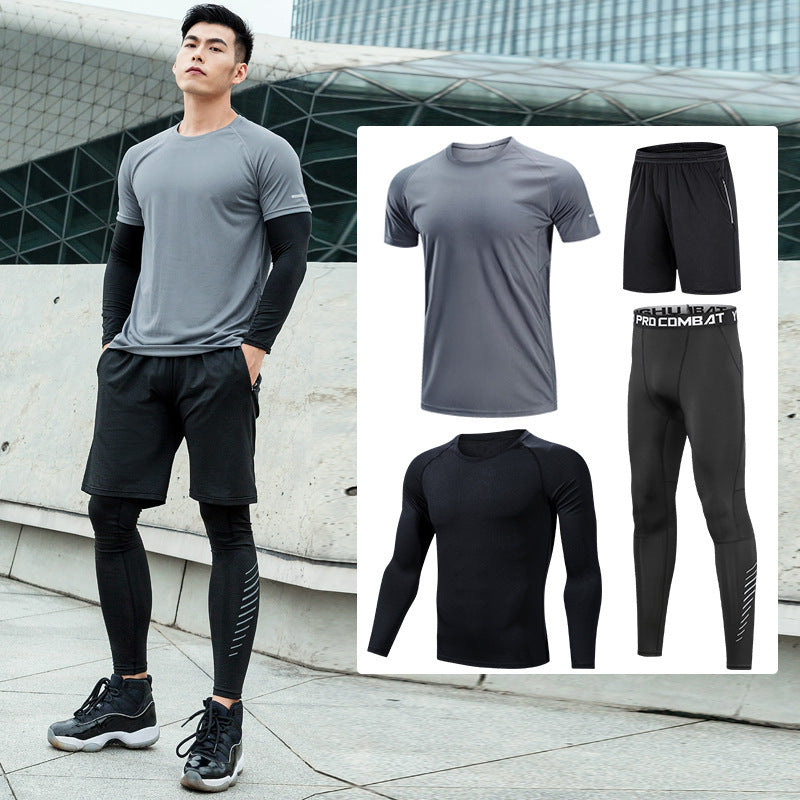 Men'S Fitness Clothing Running Sports Quick-Drying Clothing Training Clothing - iztia