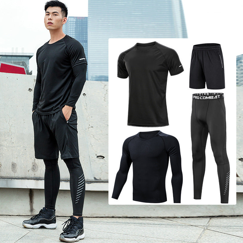 Men'S Fitness Clothing Running Sports Quick-Drying Clothing Training Clothing - iztia