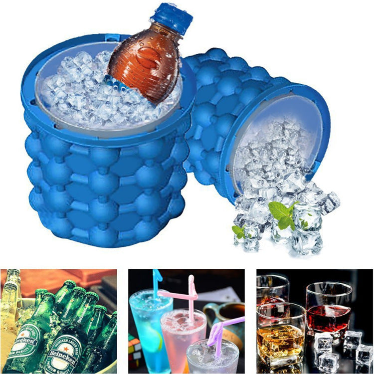 Silicone Ice Maker Quick Cold Ice Bucket Ice Cube Storage Silicone Bucket - iztia