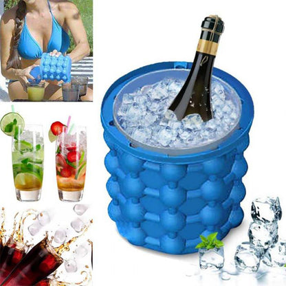 Silicone Ice Maker Quick Cold Ice Bucket Ice Cube Storage Silicone Bucket - iztia