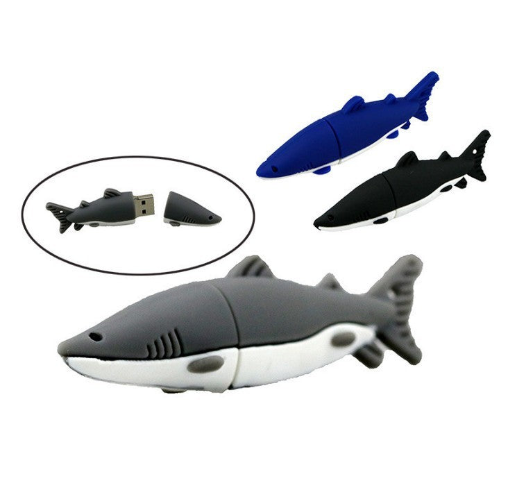 Cartoon Shark USB Flash Drive Creative Simulation Animation USB Flash Drive 8g16g Marine Animals - iztia