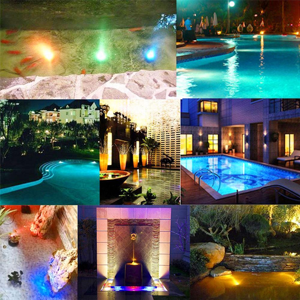 13 Led Submersible Light for Swimming Pool Garden Fountain Bathroom IP68 Waterproof Underwater Lamp with Suction Cup RF Remote - iztia