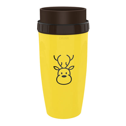 No Cover Twist Cup Travel Portable Cup Double Insulation Tumbler Straw Sippy Water Bottles Portable For Children Adults - iztia