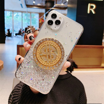 3D Diamond Dollar Turnplate Phone Case Luxury Designer - iztia