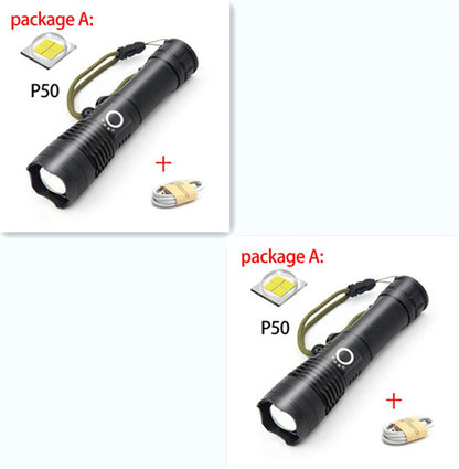 USB Charging Zoom P50 Flashlight - iztia