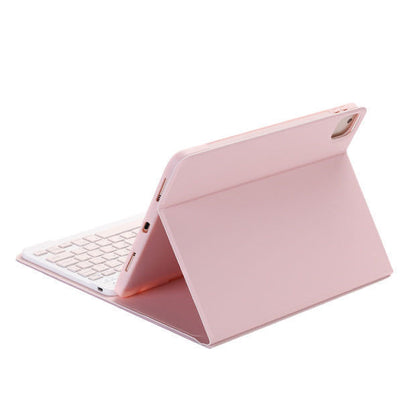 Color Flat Bluetooth Keyboard Leather Case Pen Slot - iztia