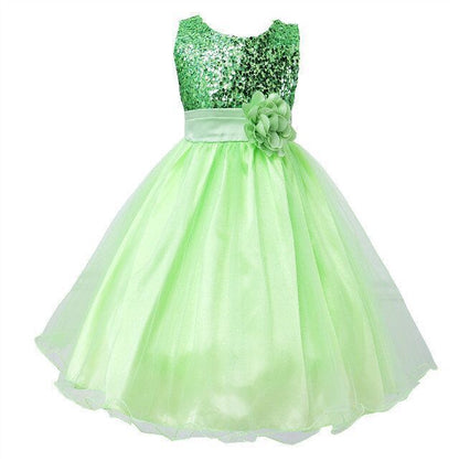 Baby Sequin Dress Flower Girl Wedding Princess Dress - iztia