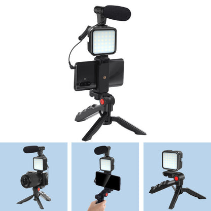 Compatible with Apple, Profession Vlog Tripod Kit Vlogging Photography With Smartphone Video Studio - iztia