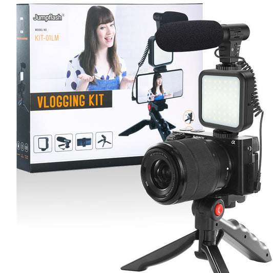 Compatible with Apple, Profession Vlog Tripod Kit Vlogging Photography With Smartphone Video Studio - iztia