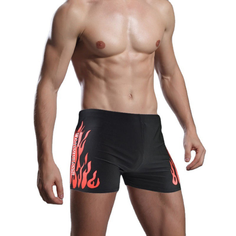 Swimming Trunks Swimwear New Style Men's Swimwear Flame Swimming Trunks - iztia