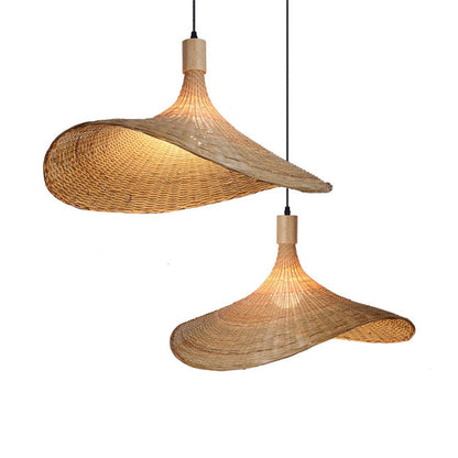 Bamboo Chandelier New Japanese Style Lamps - iztia