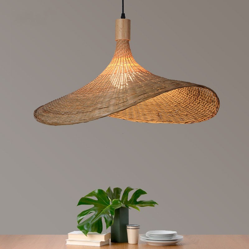 Bamboo Chandelier New Japanese Style Lamps - iztia