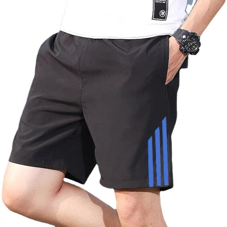 Three-bar Shorts Men's Sports Pants Quick-drying Stretch Fitness Pants - iztia