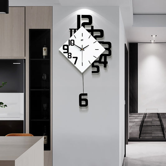 Personalized Digital Clock Fashion Wall Clock Wooden Creative Decorative Wall Watch - iztia