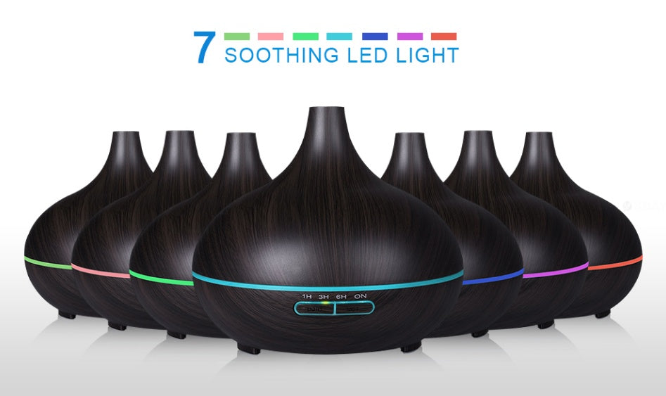 Ultrasonic Aroma Diffuser Humidifier Wood Grain - iztia