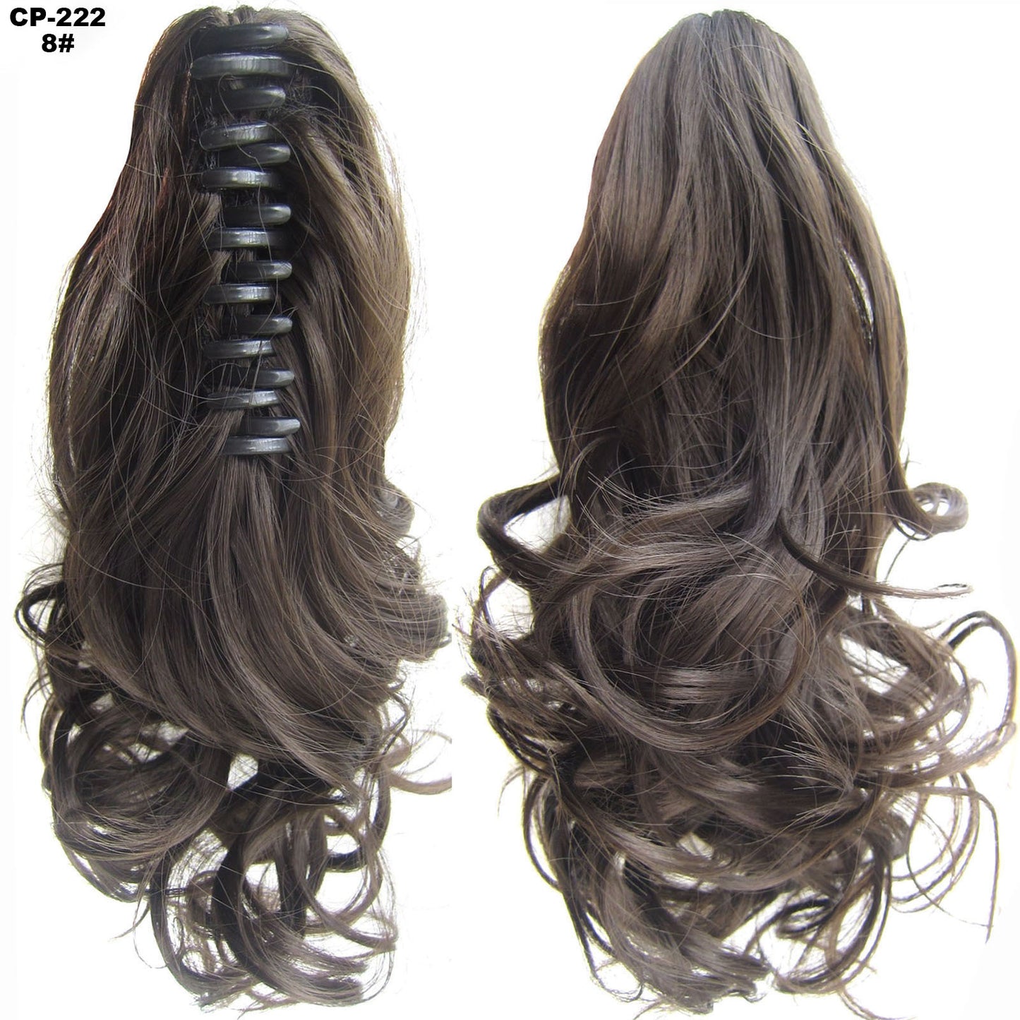 Long Wave Ponytail Wrap Around Ponytail Clip In Hair Headwear Gray Hairpiece Natural Extensions - iztia