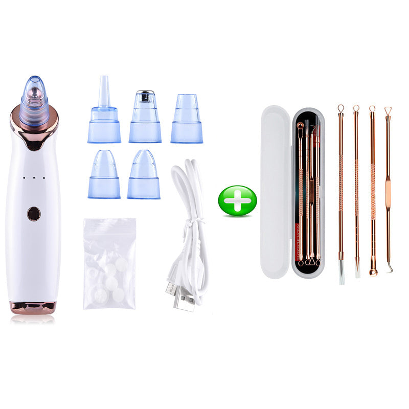 Blackhead Instrument Electric Suction Facial Washing Instrument Beauty Acne Cleaning Blackhead Suction Instrument - iztia