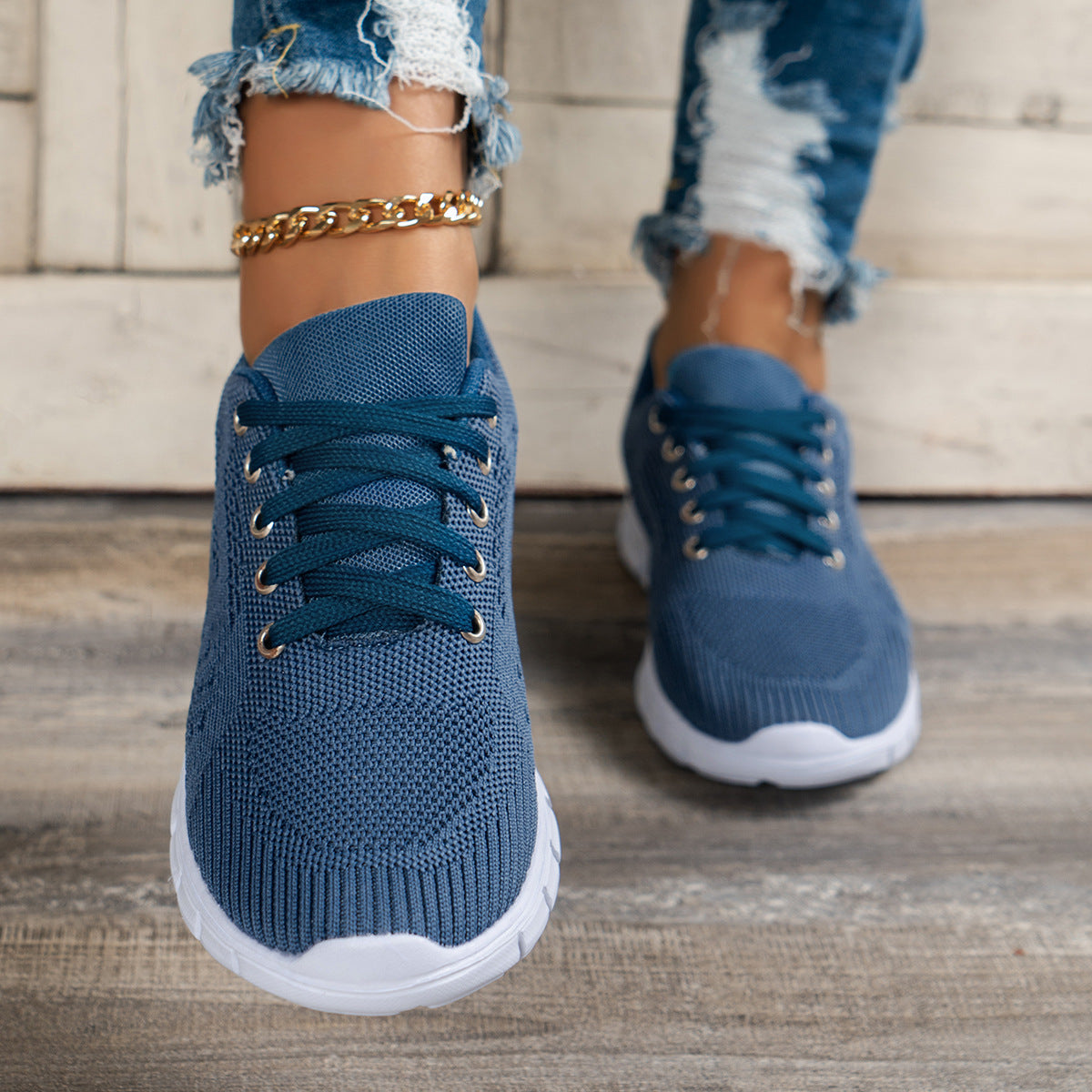 Fashion Blue Running Soft Bottom Comfortable Women's Shoes - iztia