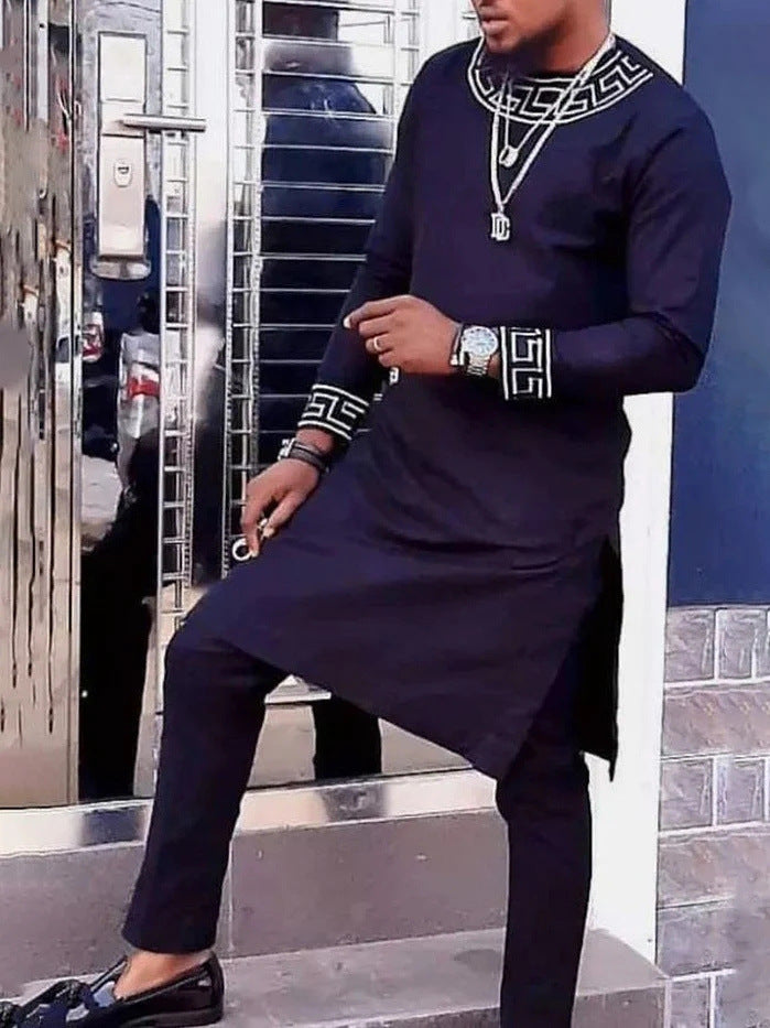 Men Leisure Set Suit Printed Shirt And Pants - iztia
