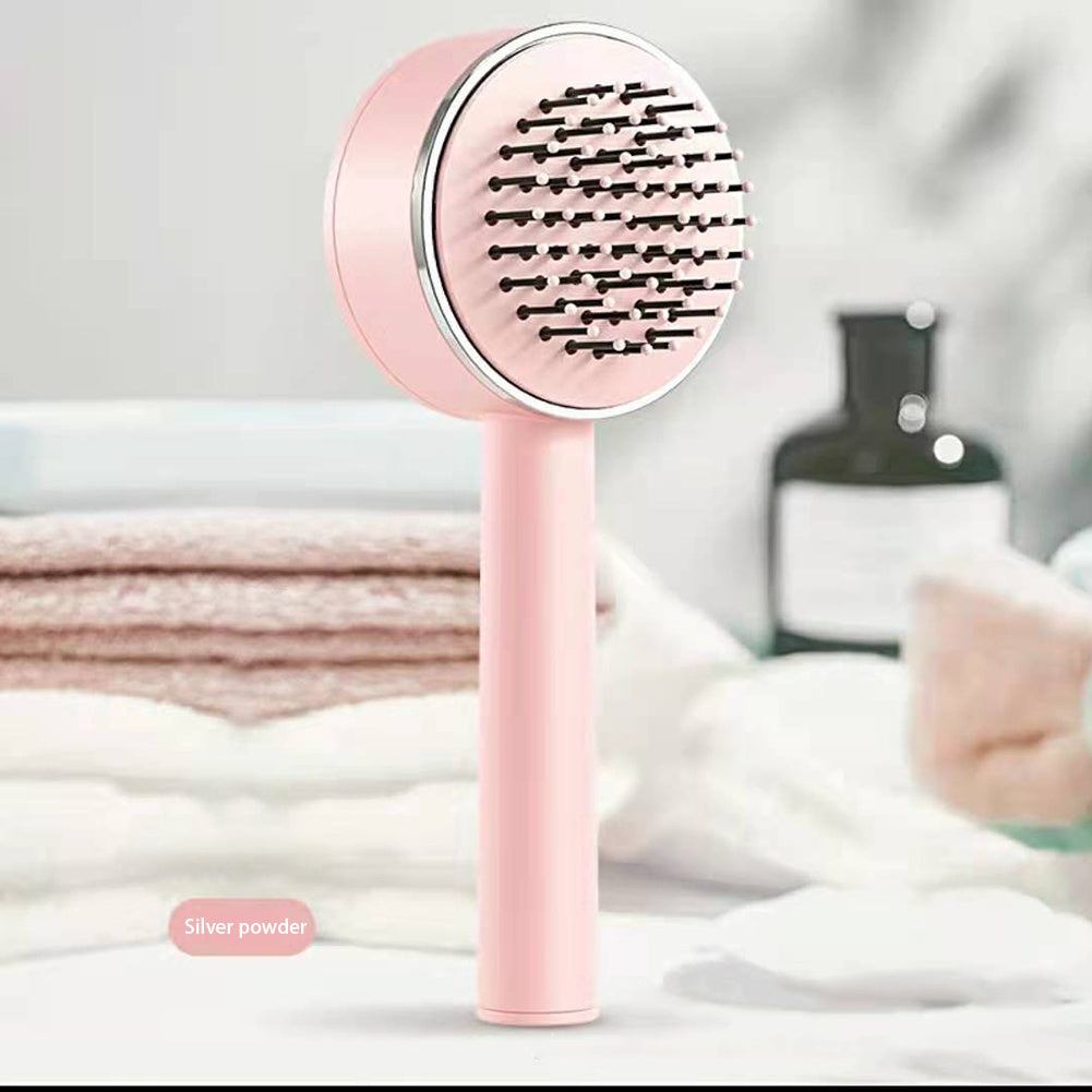 One-key Self-cleaning Hair Brush For Women Curly Hair Brush  Anti-Static Airbag Massage Comb  Airbag Massage Scalp Comb Professional Detangling One-key Self-cleaning - iztia