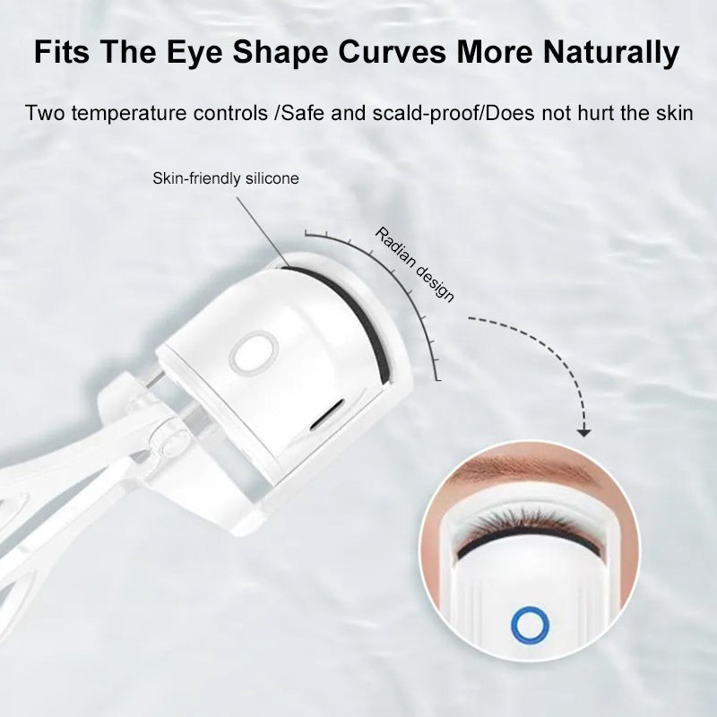 Eyelash Curler Portable Electric Heated Comb Eye Lash Long Lasting Eyelashes Curls Thermal Eyelash Curler Makeup Tools Heated Eyelash Curlers,Rechargeable Electric Eyelash Curler,Handheld Eye - iztia