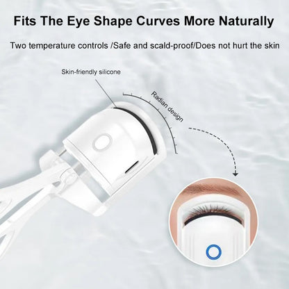 Eyelash Curler Portable Electric Heated Comb Eye Lash Long Lasting Eyelashes Curls Thermal Eyelash Curler Makeup Tools Heated Eyelash Curlers,Rechargeable Electric Eyelash Curler,Handheld Eye - iztia