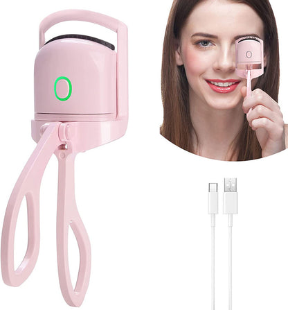 Eyelash Curler Portable Electric Heated Comb Eye Lash Long Lasting Eyelashes Curls Thermal Eyelash Curler Makeup Tools Heated Eyelash Curlers,Rechargeable Electric Eyelash Curler,Handheld Eye - iztia