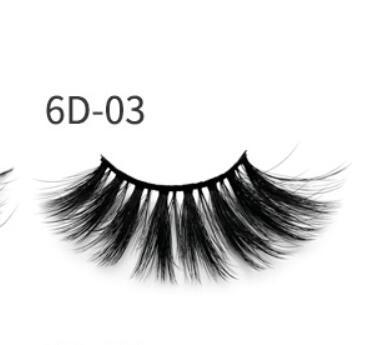 Nethong 25mm mink false eye lashes 6D three-dimensional messy cross-eye lashes Europe and the United States cross-border for eye lashes - iztia