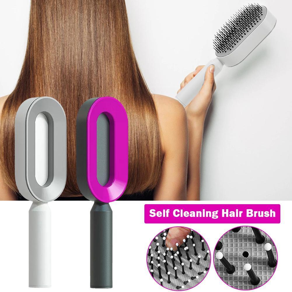 Women Fashion 3D Hair Growth Comb Hairbrush Self-Cleaning Hair Brush  Self Cleaning Hair Brush For Women Massage Scalp Promote Blood Circulation Anti Hair Loss - iztia