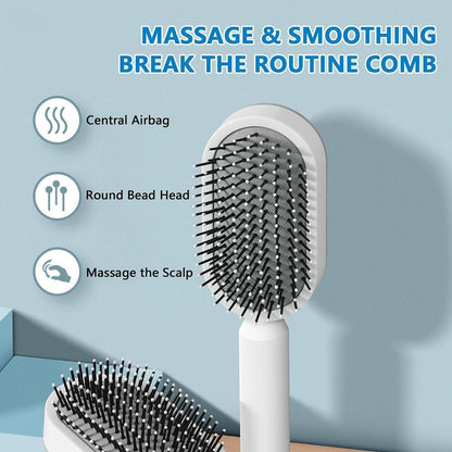 Women Fashion 3D Hair Growth Comb Hairbrush Self-Cleaning Hair Brush  Self Cleaning Hair Brush For Women Massage Scalp Promote Blood Circulation Anti Hair Loss - iztia